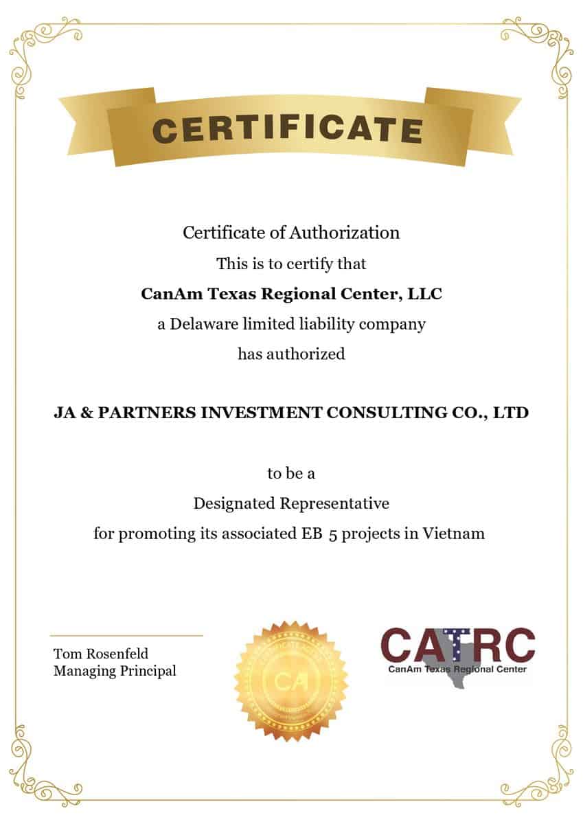 Canam Certificate