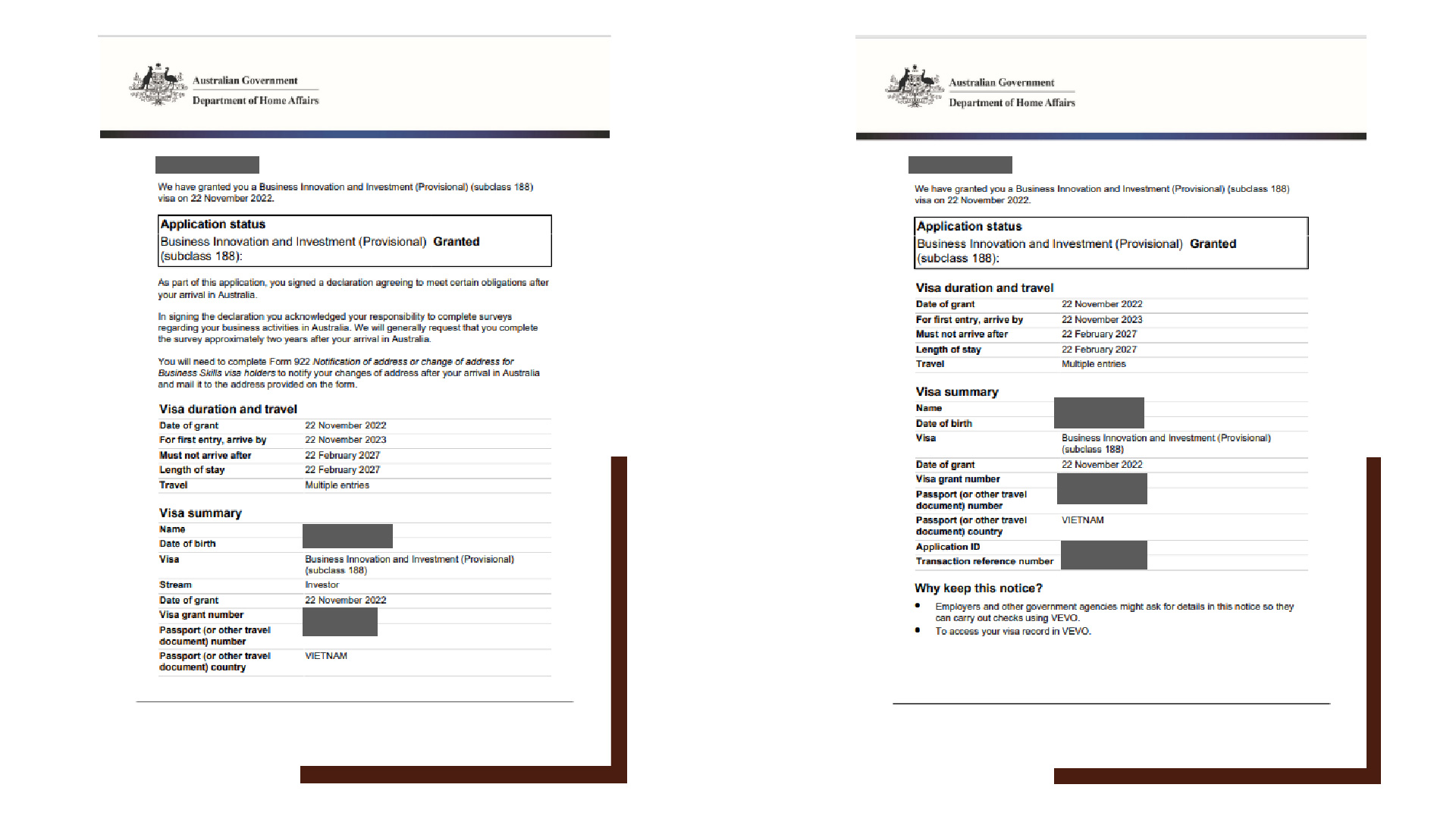 Chúc mừng gia đình anh V.D.H. nhận thị thực 188B – Định cư Úc
