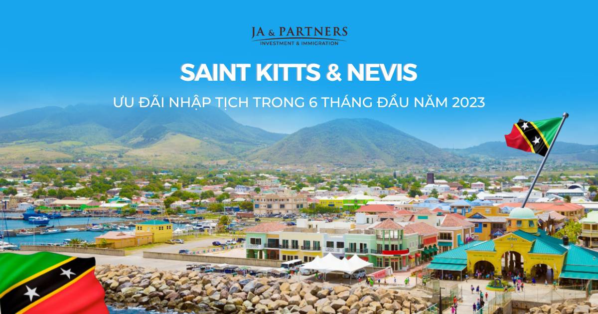 Saint Kitts & Nevis ưu đãi Nhập Tịch Trong 6 Tháng đầu Năm 2023
